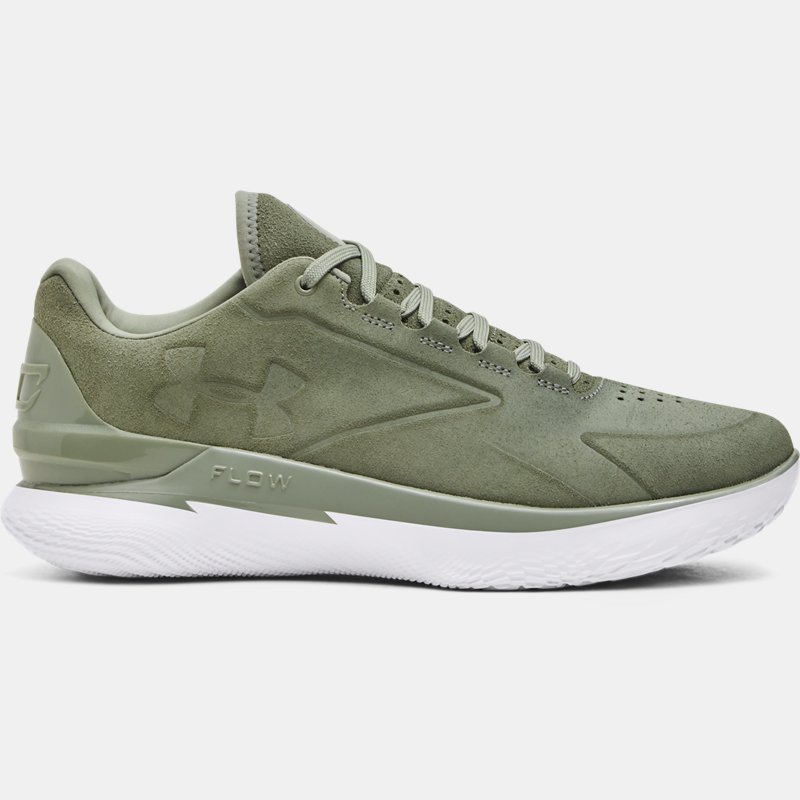 Under Armour Unisex Curry 1 Low FloTro Lux Basketball Shoes Grove Green / White / Grove Green 47.5